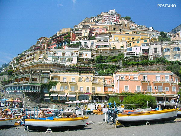 Positano view from the beach